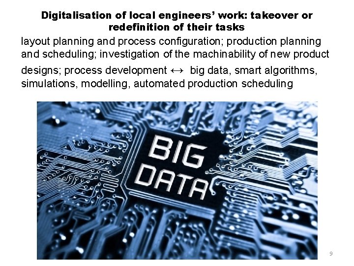 Digitalisation of local engineers’ work: takeover or redefinition of their tasks layout planning and