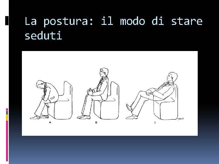 La postura: il modo di stare seduti 