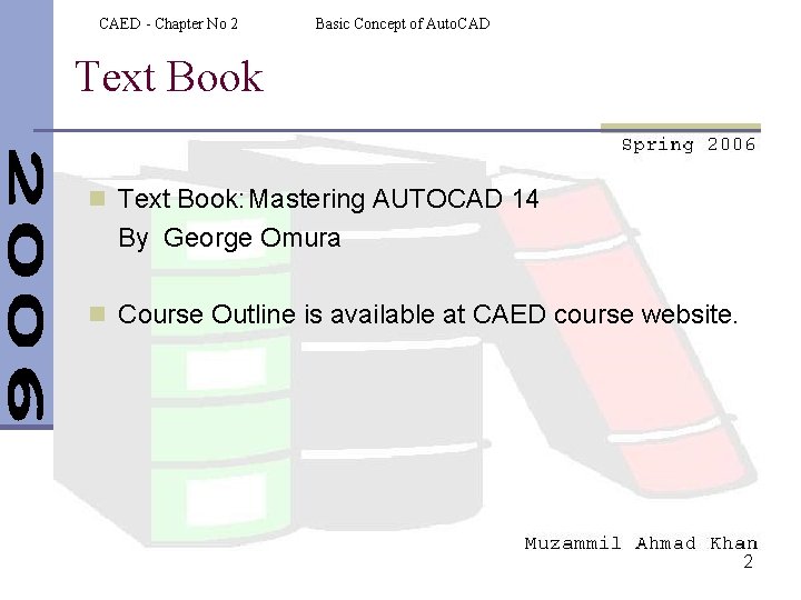 CAED - Chapter No 2 Basic Concept of Auto. CAD Text Book n Text