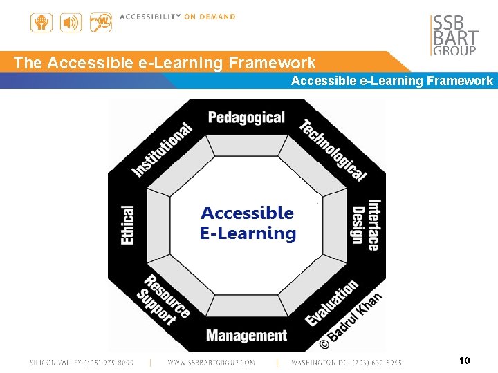 The Accessible e-Learning Framework 10 