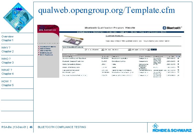 qualweb. opengroup. org/Template. cfm Overview Chapter 1 WHY ? Chapter 2 WHO ? Chapter