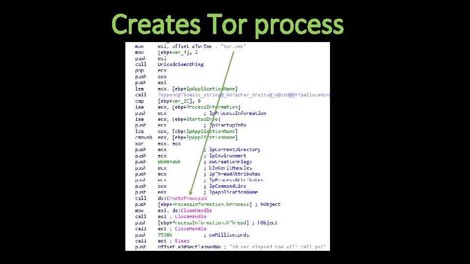 Creates Tor process 