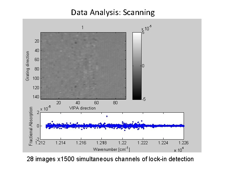 Data Analysis: Scanning 28 images x 1500 simultaneous channels of lock-in detection 