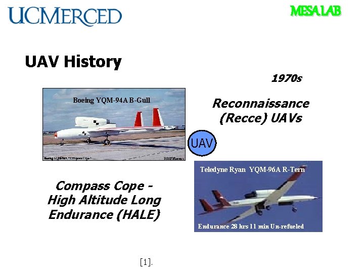 MESA LAB UAV History Kettering Bug Boeing YQM-94 A (1918) B-Gull Aerial Torpedo 1970