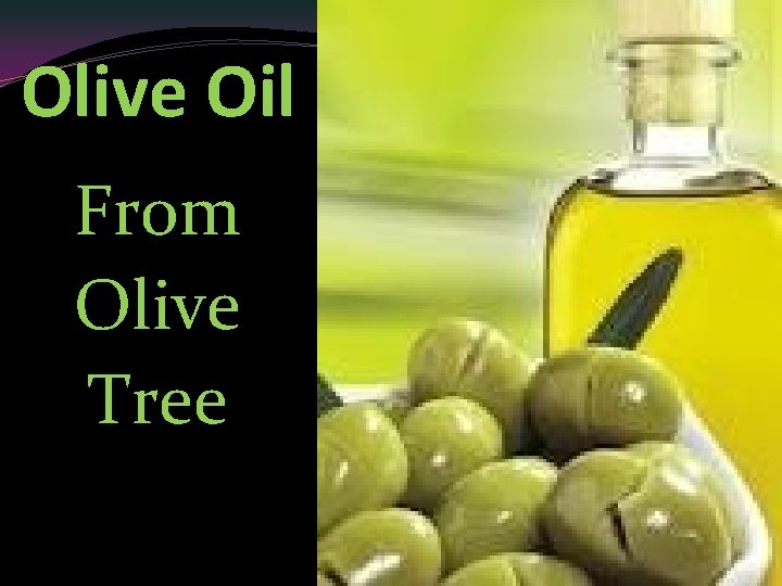 Olive Oil From Olive Tree 