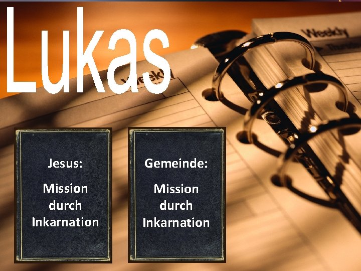 Jesus: Gemeinde: Mission durch Inkarnation 