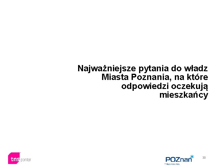 Najważniejsze pytania do władz Miasta Poznania, na które odpowiedzi oczekują mieszkańcy 30 