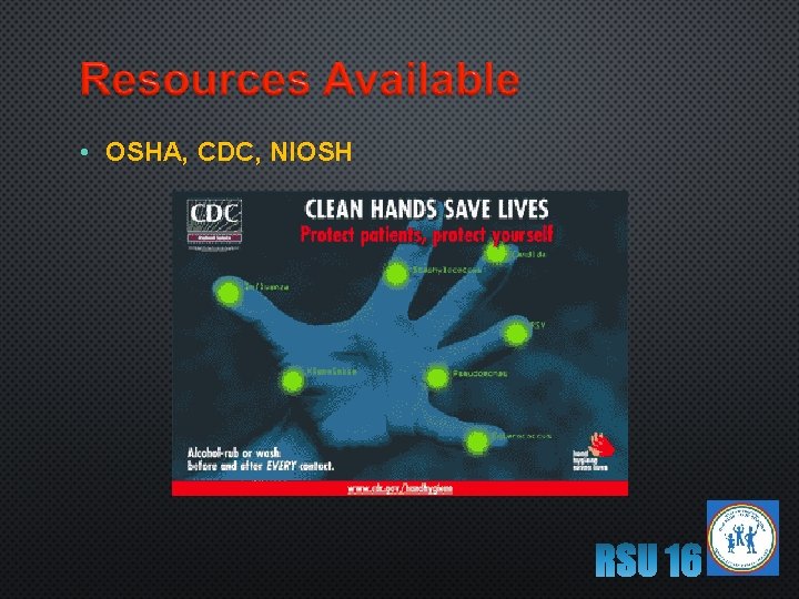  • OSHA, CDC, NIOSH 