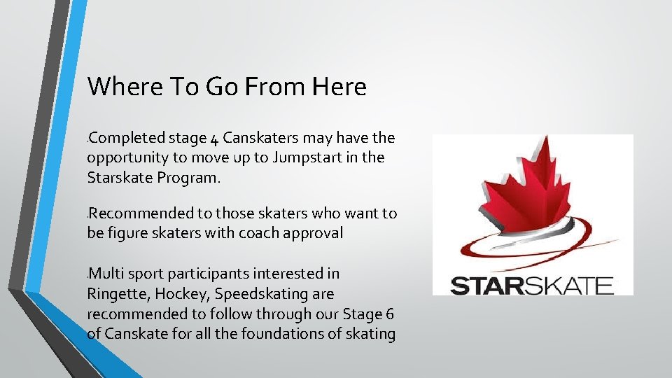 Where To Go From Here Completed stage 4 Canskaters may have the opportunity to