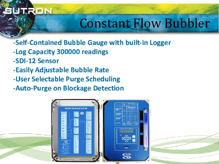 Constant Flow Bubbler -Self-Contained Bubble Gauge with built-in Logger -Log Capacity 300000 readings -SDI-12