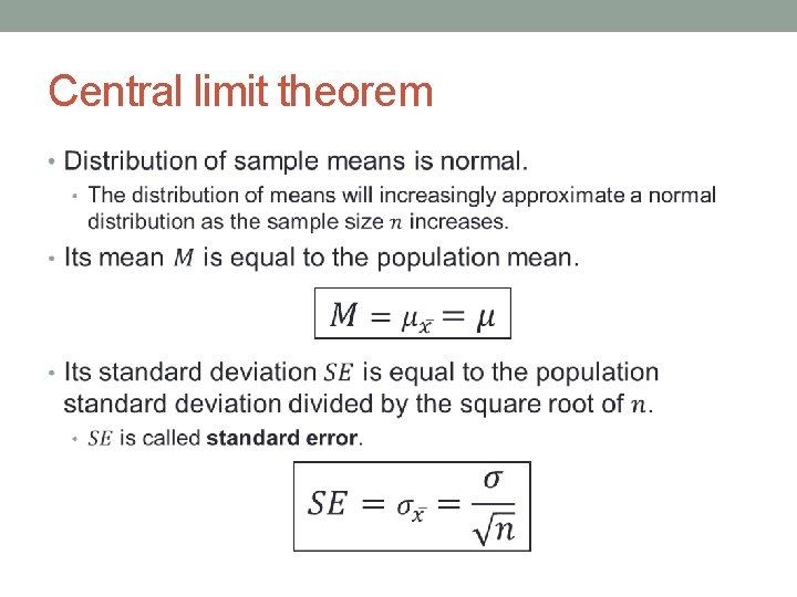 Central limit theorem • 
