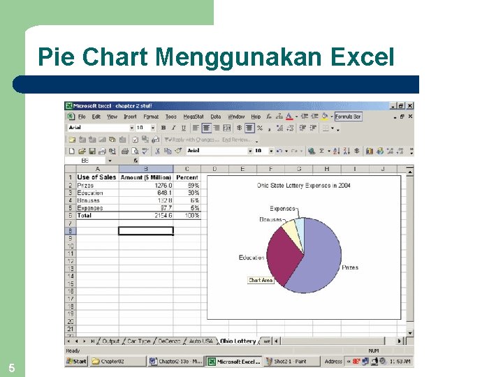 Pie Chart Menggunakan Excel 5 