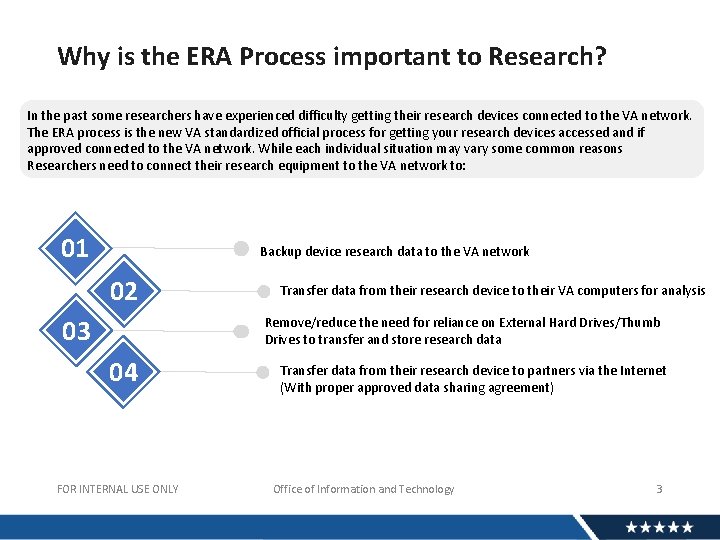 Why is the ERA Process important to Research? In the past some researchers have