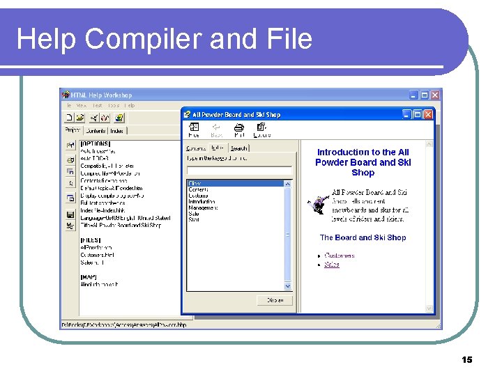 Help Compiler and File 15 