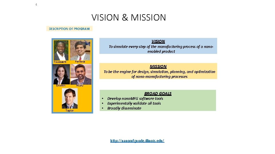 4 VISION & MISSION DESCRIPTION OF PROGRAM VISION To simulate every step of the