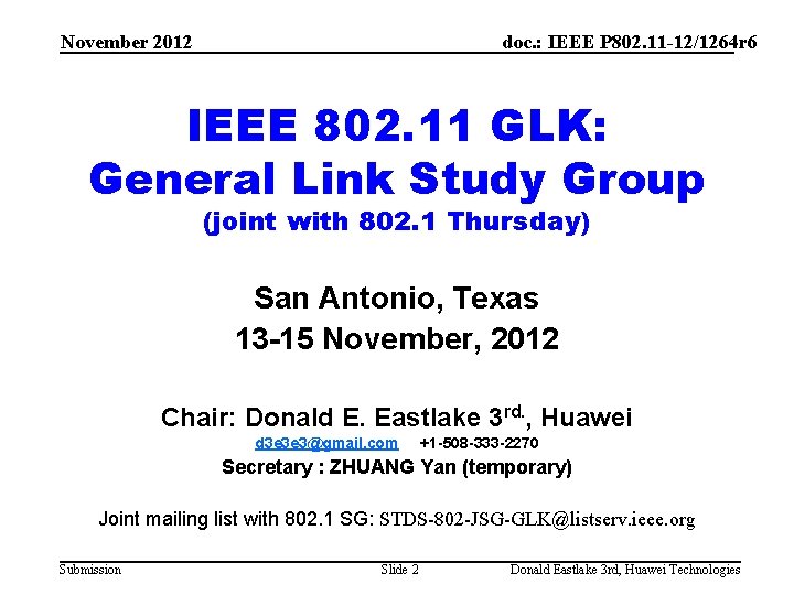 November 2012 doc. : IEEE P 802. 11 -12/1264 r 6 IEEE 802. 11