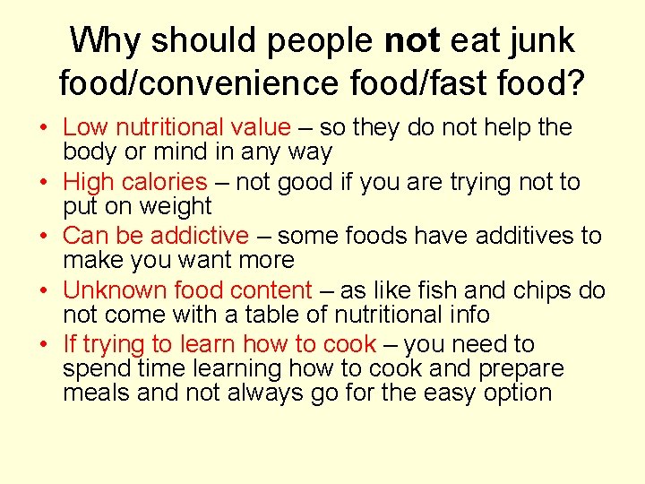 Difficulties Eating a Balanced Diet Junk Food What