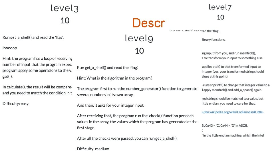 Updated Challenge Descriptions 