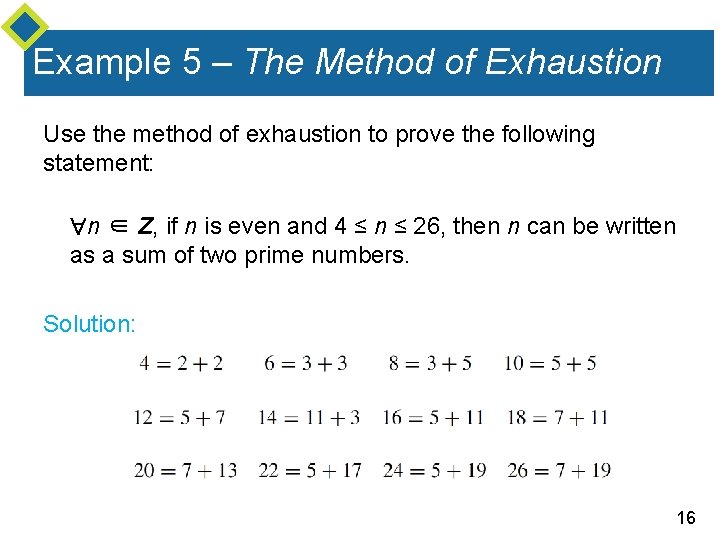 Example 5 – The Method of Exhaustion Use the method of exhaustion to prove