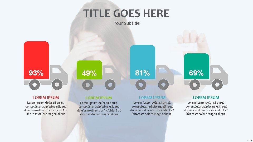 TITLE GOES HERE Your Subtitle 93% 49% 81% 69% LOREM IPSUM Lorem ipsum dolor TITLE GOES HERE Your Subtitle 93% 49% 81% 69% LOREM IPSUM Lorem ipsum dolor