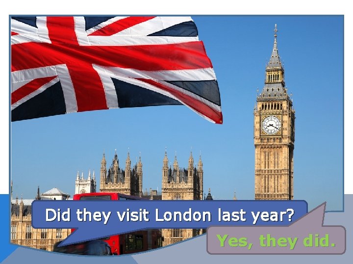 Did they visit London last year? Yes, they did. 