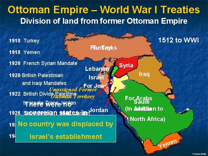 Ottoman Empire – World War I Treaties Division of land from former Ottoman Empire
