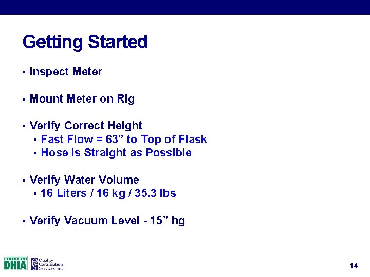 Meter Technician Calibration Procedures 2017 Meter Technician Training