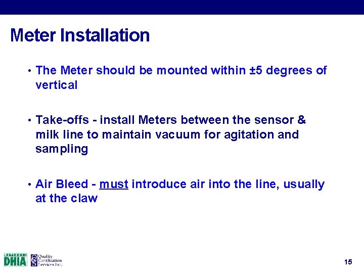 Meter Technician Calibration Procedures 2017 Meter Technician Training