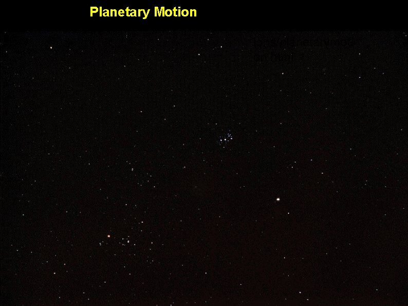 Planetary Motion http: //www. syz. co m/DU/mac/animat ions/planetarymoti on. html 