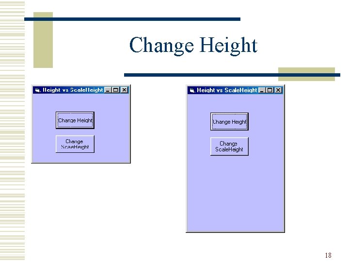 Change Height 18 