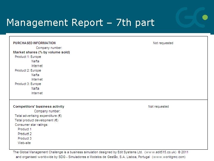 Management Report – 7 th part 