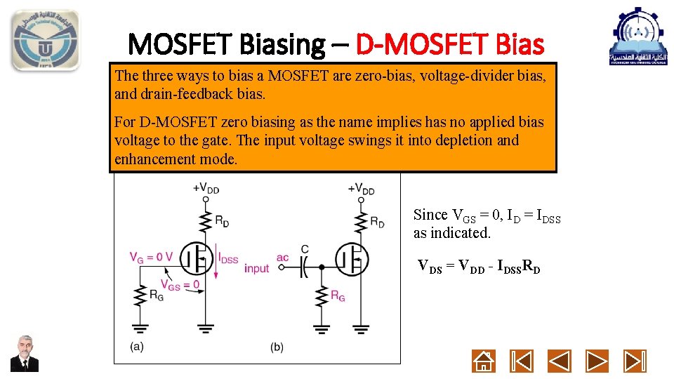 MOSFET Biasing – D-MOSFET Bias The three ways to bias a MOSFET are zero-bias,