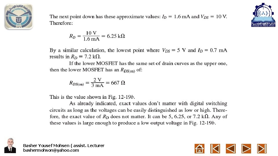 Basher Yousef Mohsen ( assist. Lecturer bashermohson@yahoo. com 