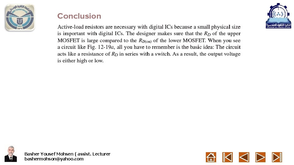 Basher Yousef Mohsen ( assist. Lecturer bashermohson@yahoo. com 