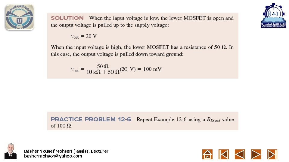 Basher Yousef Mohsen ( assist. Lecturer bashermohson@yahoo. com 