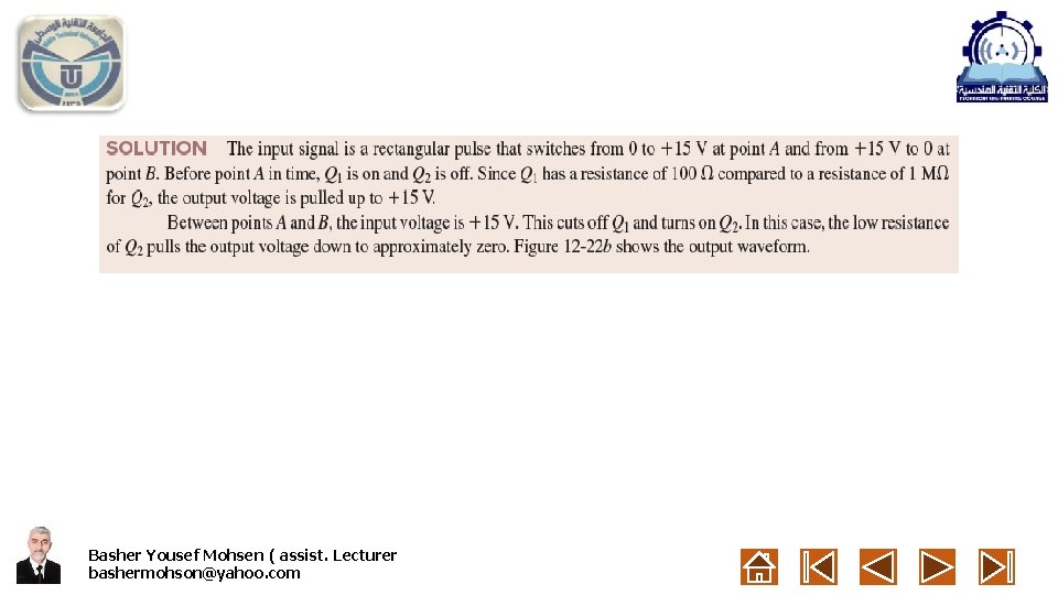 Basher Yousef Mohsen ( assist. Lecturer bashermohson@yahoo. com 