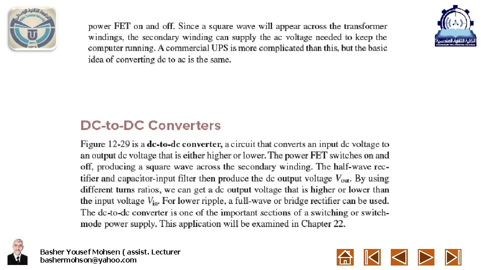 Basher Yousef Mohsen ( assist. Lecturer bashermohson@yahoo. com 