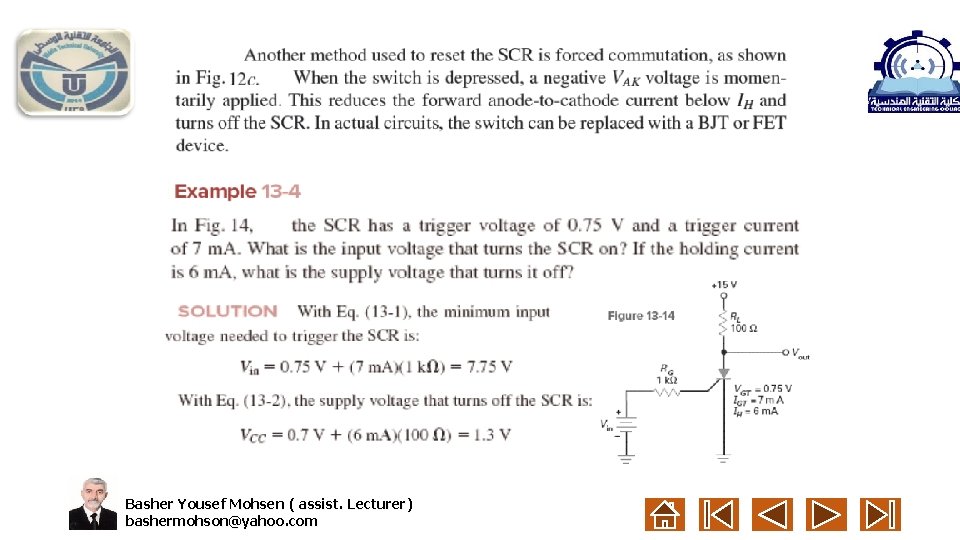 Basher Yousef Mohsen ( assist. Lecturer) bashermohson@yahoo. com 