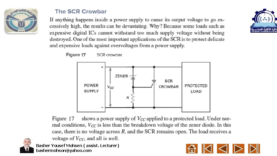 Basher Yousef Mohsen ( assist. Lecturer) bashermohson@yahoo. com 