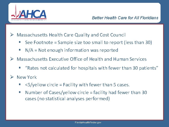 Better Health Care for All Floridians Ø Massachusetts Health Care Quality and Cost Council