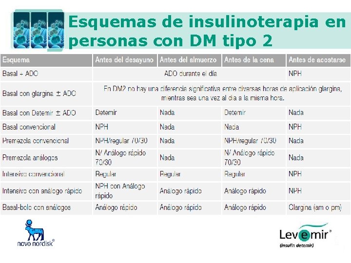 Esquemas de insulinoterapia en personas con DM tipo 2 