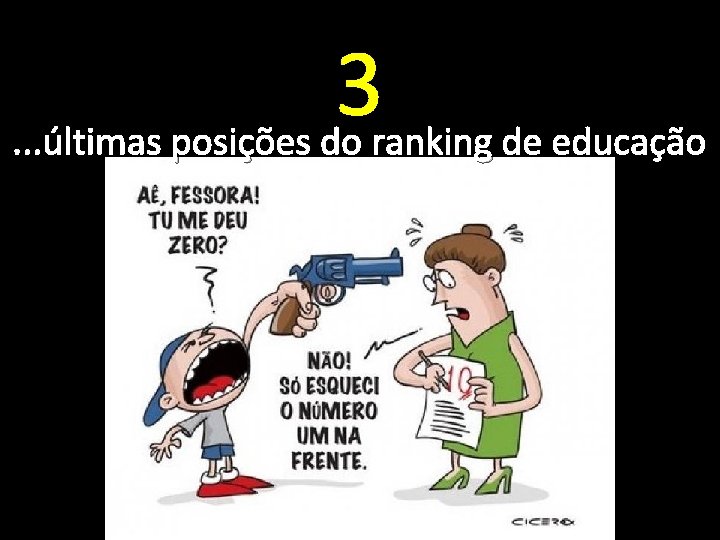 3. . . últimas posições do ranking de educação 