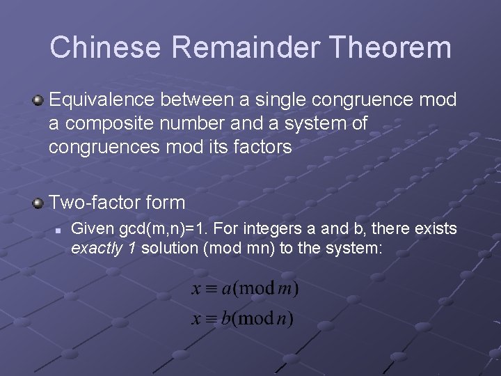 Chinese Remainder Theorem Equivalence between a single congruence mod a composite number and a