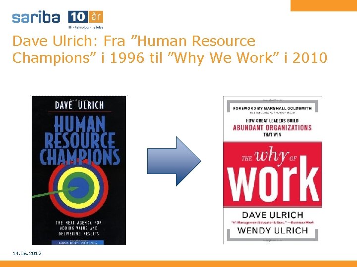 Dave Ulrich: Fra ”Human Resource Champions” i 1996 til ”Why We Work” i 2010