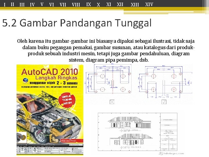 I II IV V VI VIII IX X XI XIII XIV 5. 2 Gambar