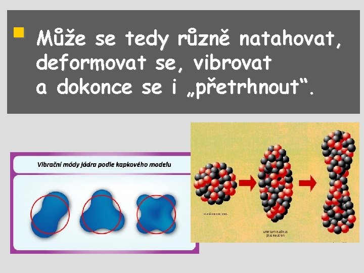 § Může se tedy různě natahovat, deformovat se, vibrovat a dokonce se i „přetrhnout“.