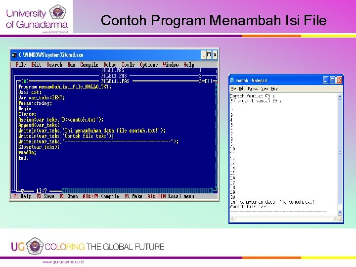 Contoh Program Menambah Isi File 