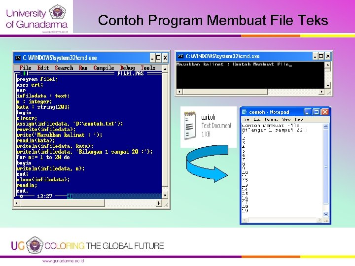 Contoh Program Membuat File Teks 