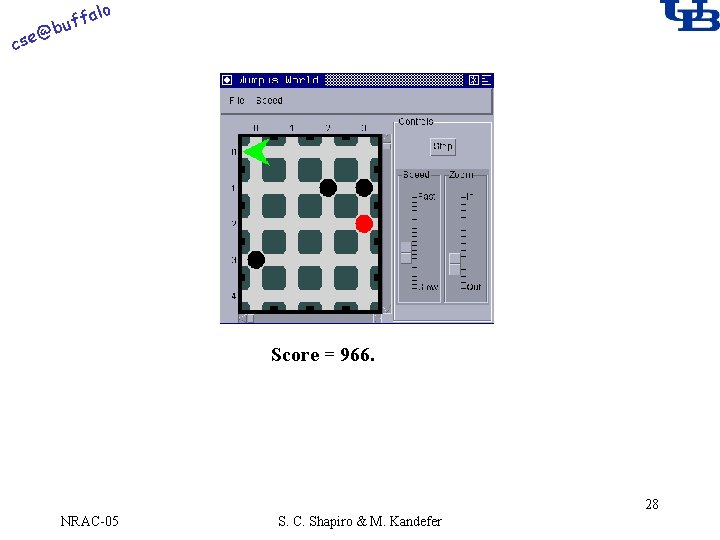 alo @ cse f buf Score = 966. 28 NRAC-05 S. C. Shapiro &