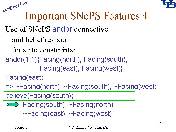 alo f buf @ cse Important SNe. PS Features 4 Use of SNe. PS